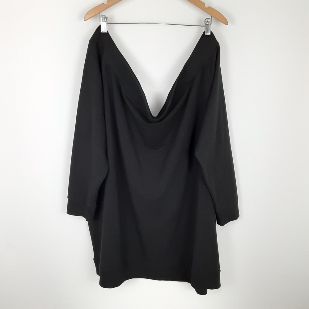 Daily Ritual | Plus Size Off Shoulder Sweatshirt - Picture 9 of 9